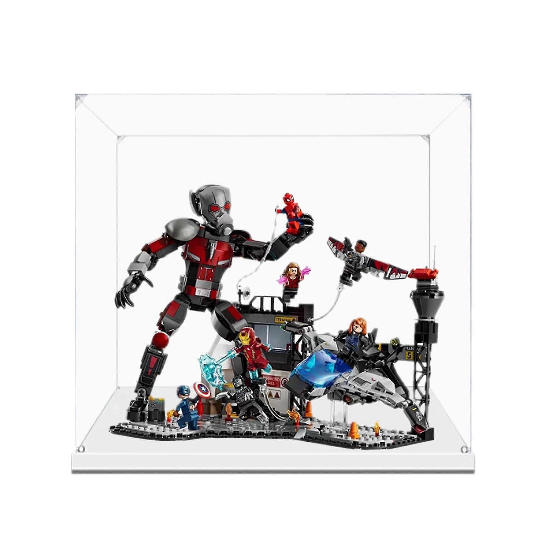 Acrylic Display Case for  76314 with White Base, Dustproof Clear Box, 360° Visibility, Stackable