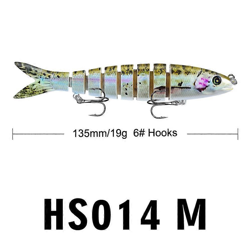 2PC 13.28cm 19g Bionic Bait Multi-Section Plastic Resistant