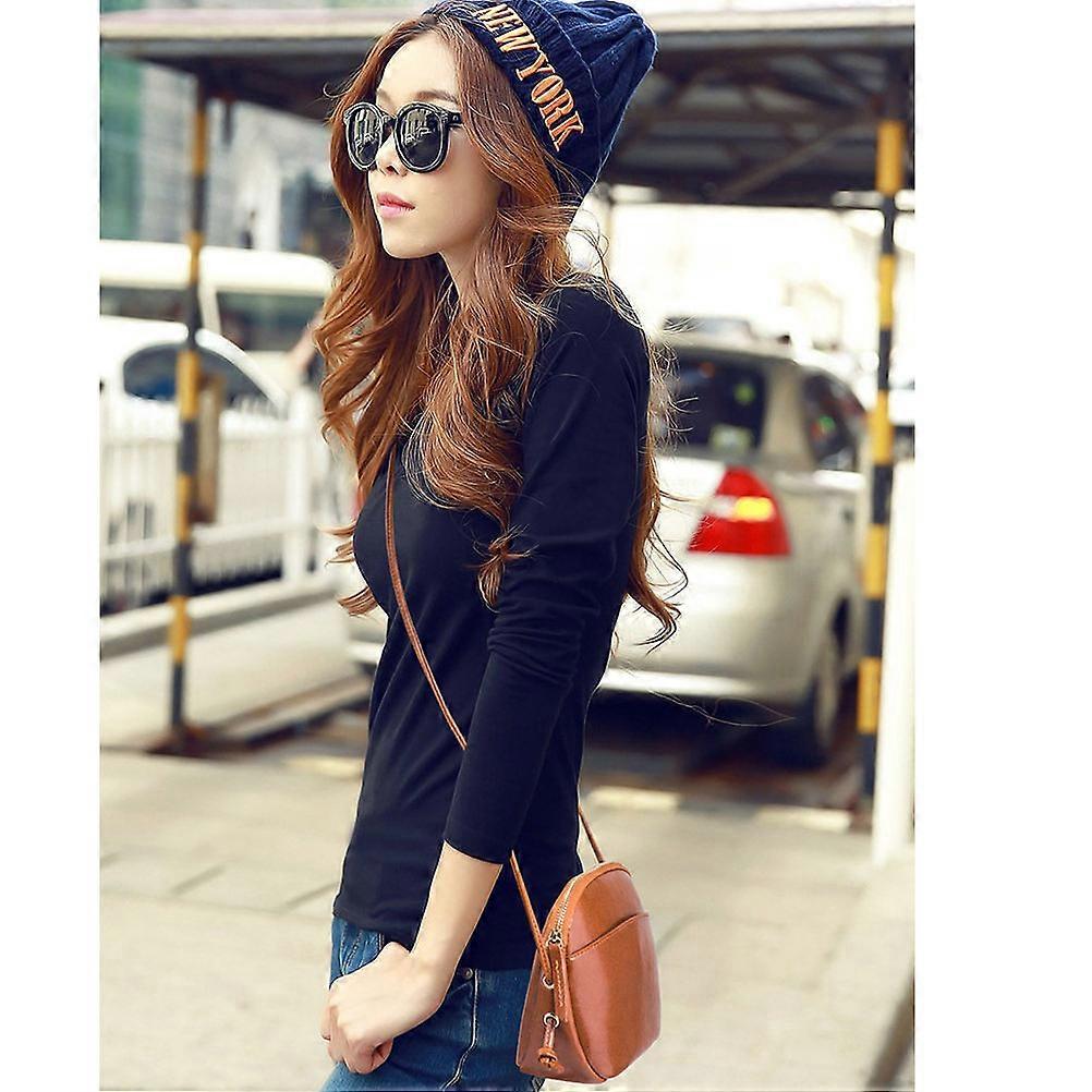 Bolsa transversal feminina estilo mini concha marrom