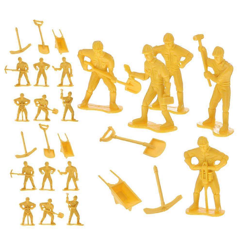 Miniature Construction Worker Model Figures for Kids Playing 63Pcs Set