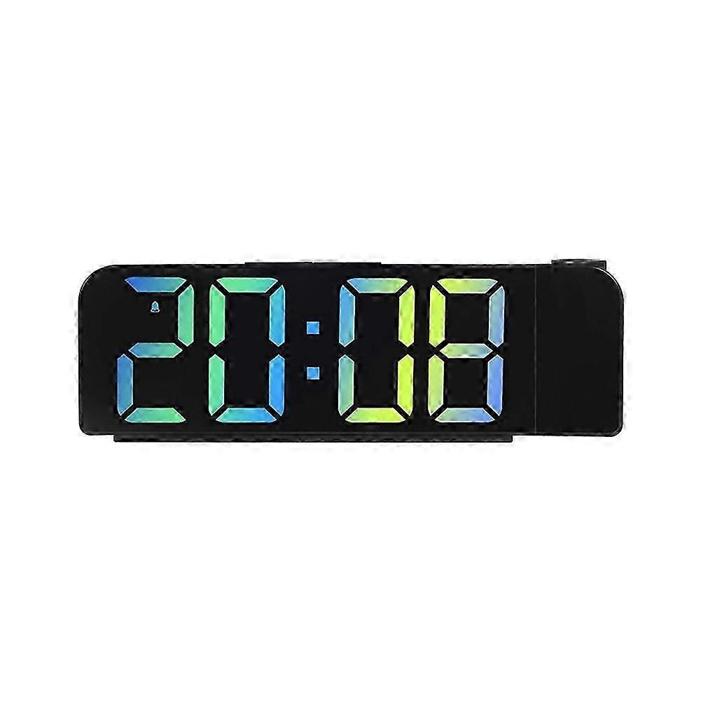 Simple Projection Alarm Clock LED Large Font Display Electronic Clock with Temperature Display E St