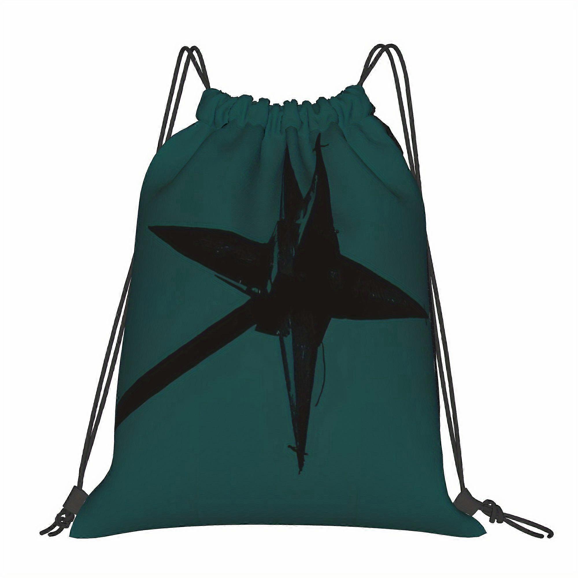 2D Flat "Serving the People" Drawstring Bag-Dwazs