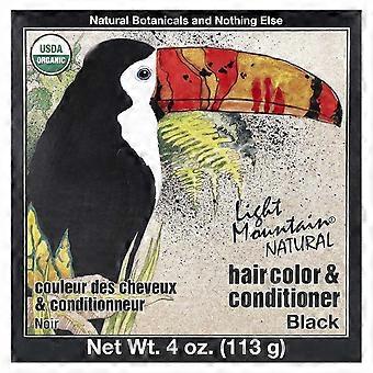 Light Mountain, Natural Hair Color & Conditioner, Black, 4 oz (113 g), 3-Pack