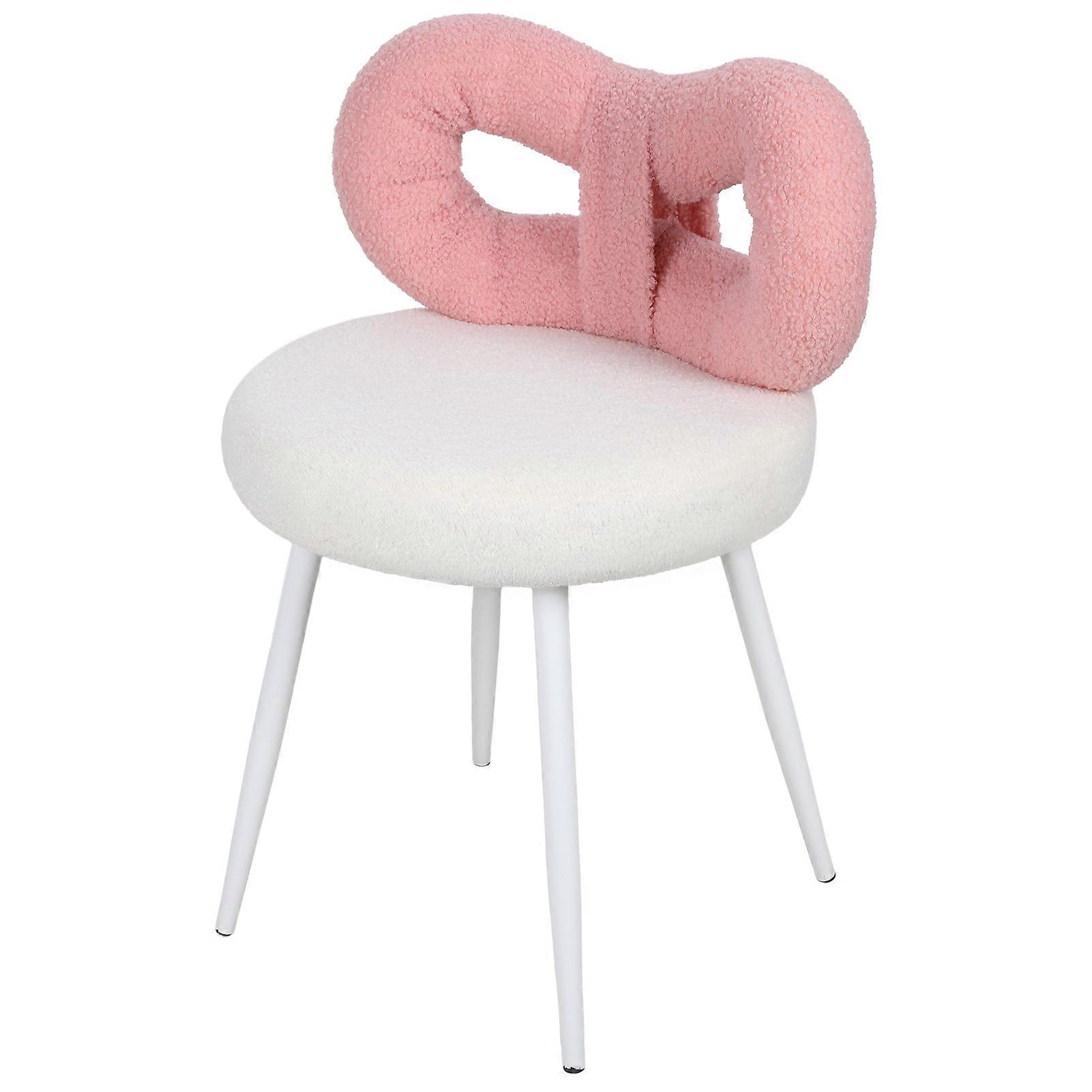 Cute Bow Vanity Stool for Makeup and Dressing Table