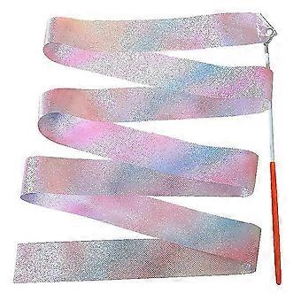 2m/4m Kids Dancing Gymnastics Silk Band Wands Glittering Rhythmic Artistic Ballet Twirling Silk Bands For Kids Artistic Dancing 2026