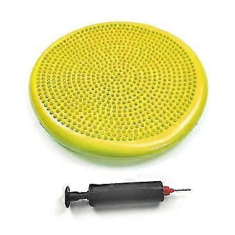 Gelbe PVC-Yoga-Balancematte, aufblasbares Massagekissen, Sport-Fitness-Balancetrainer