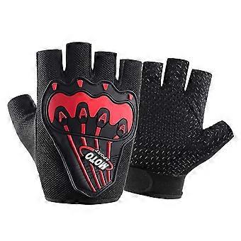 1 par guantes de fitness de medio dedo Equipo de ciclismo de absorción de impactos Aplicaciones amplias Guantes de bicicleta para correr