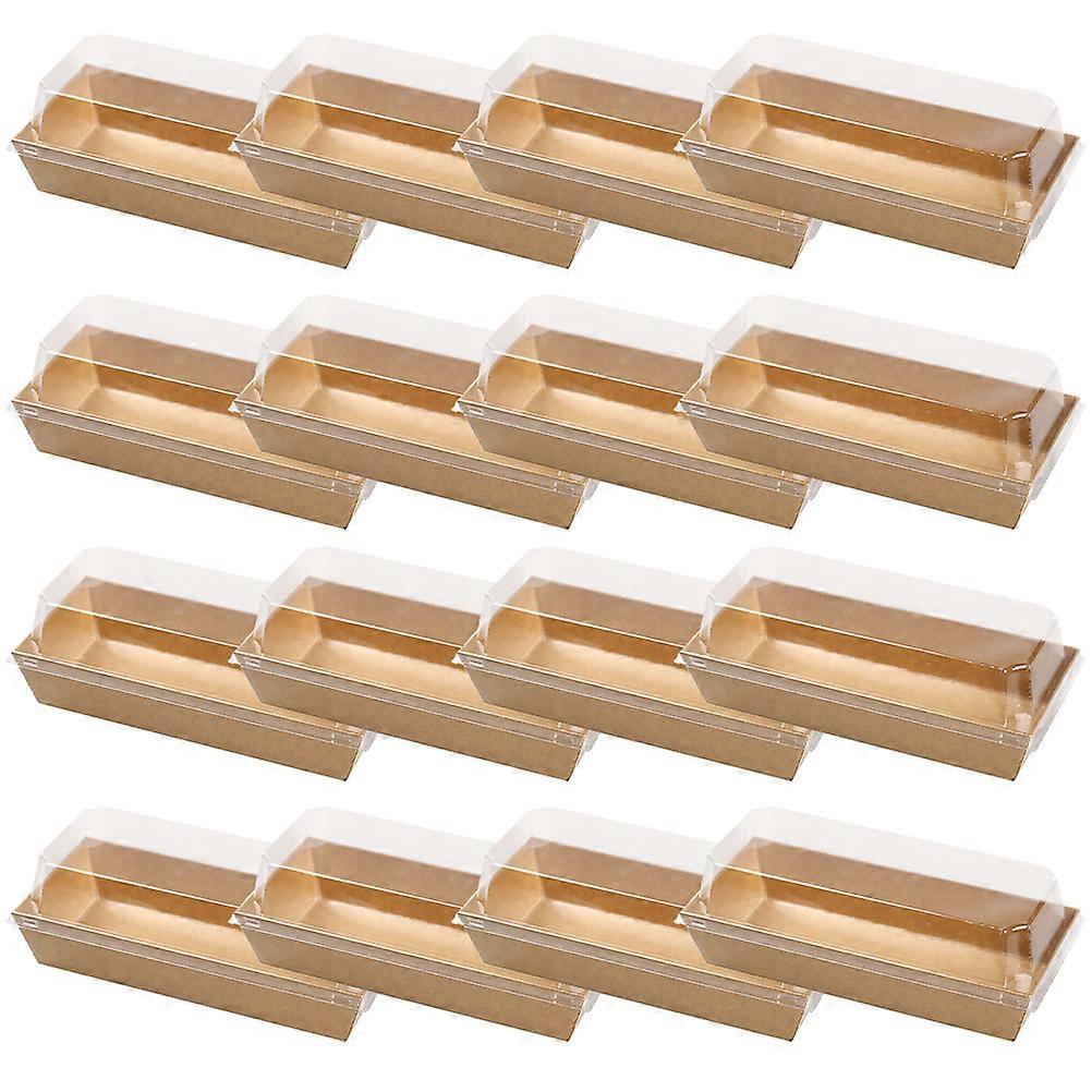 50Pcs Swiss Roll Boxes Multi-function Dessert Packing Boxes Convenient Sandwich Cases