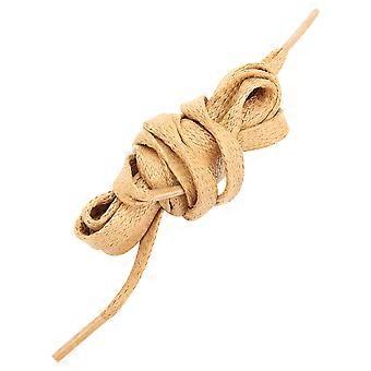 1 Pair Waxed Cotton Shoelace Sneakers Shoelace Casual Shoe Tie Flat Shoelaces Brown