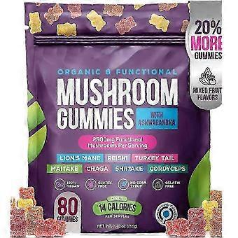 Boost Immunity & Replenish Nutrients: 80 Count Mushroom Gummies for Moisturizing Intestines