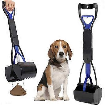 Pet Poop Shovel, Poop Scoop, 24" Tumme Långt Handtag Solid Tandad Clamp Rengöring Pickup Poop Clip för Utomhus / Inomhus För Hund Och Katt