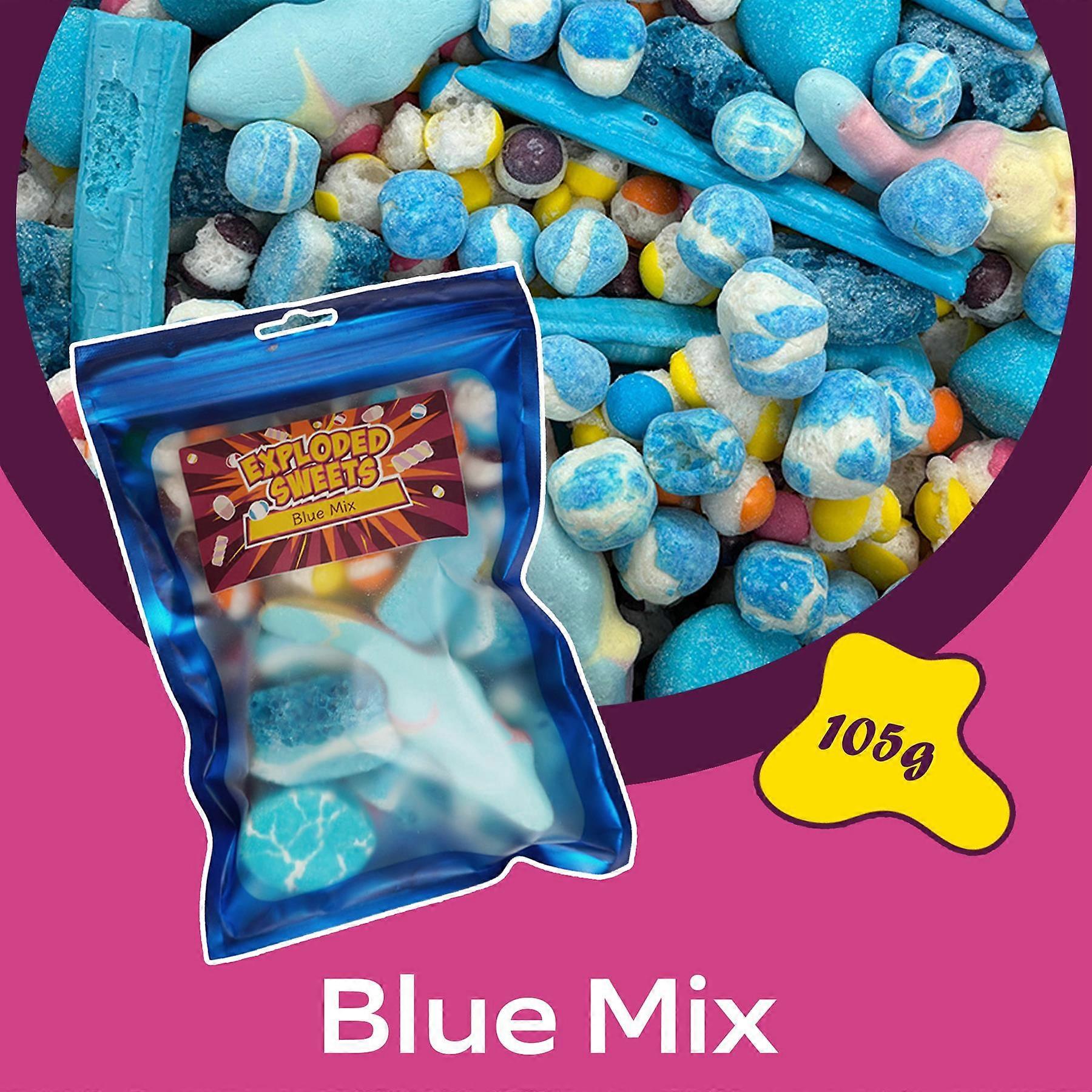 Freeze Dried Blue Mix | Exploded Sweets