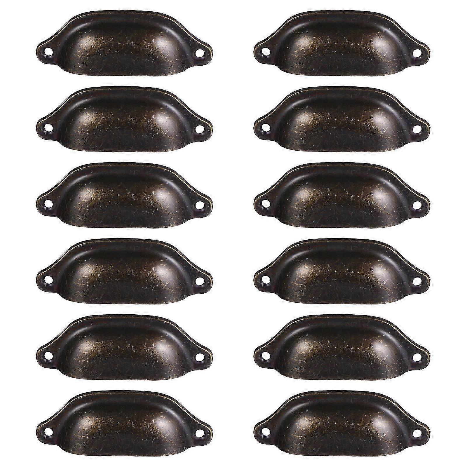 Iron Pull Handles Vintage Drawer Knobs for Drawer Using 12Pcs Antique Style
