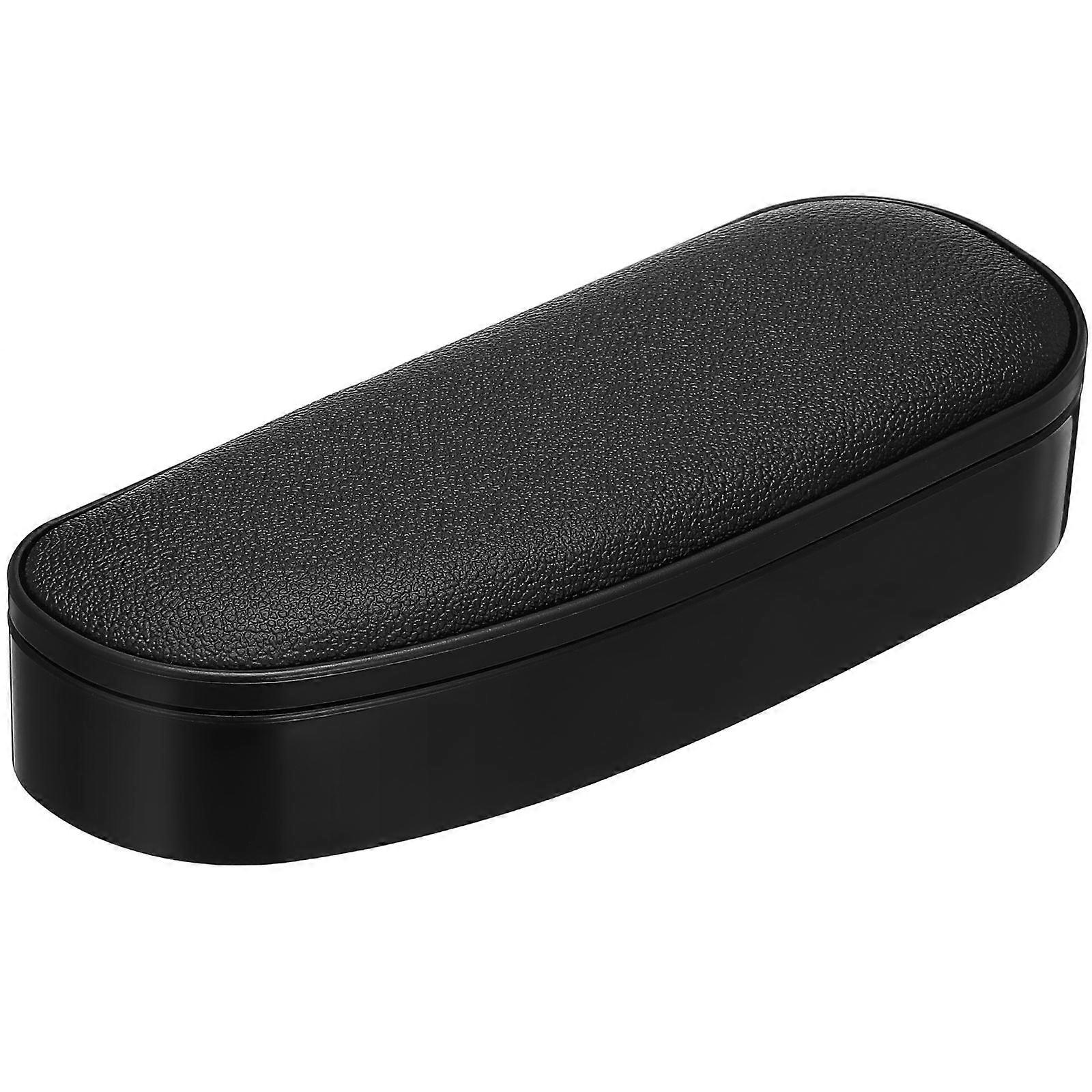 Adjustable Car Elbow Support Pad Armrest Box Riser Mat Car Storage Case - Driver Side (Black)