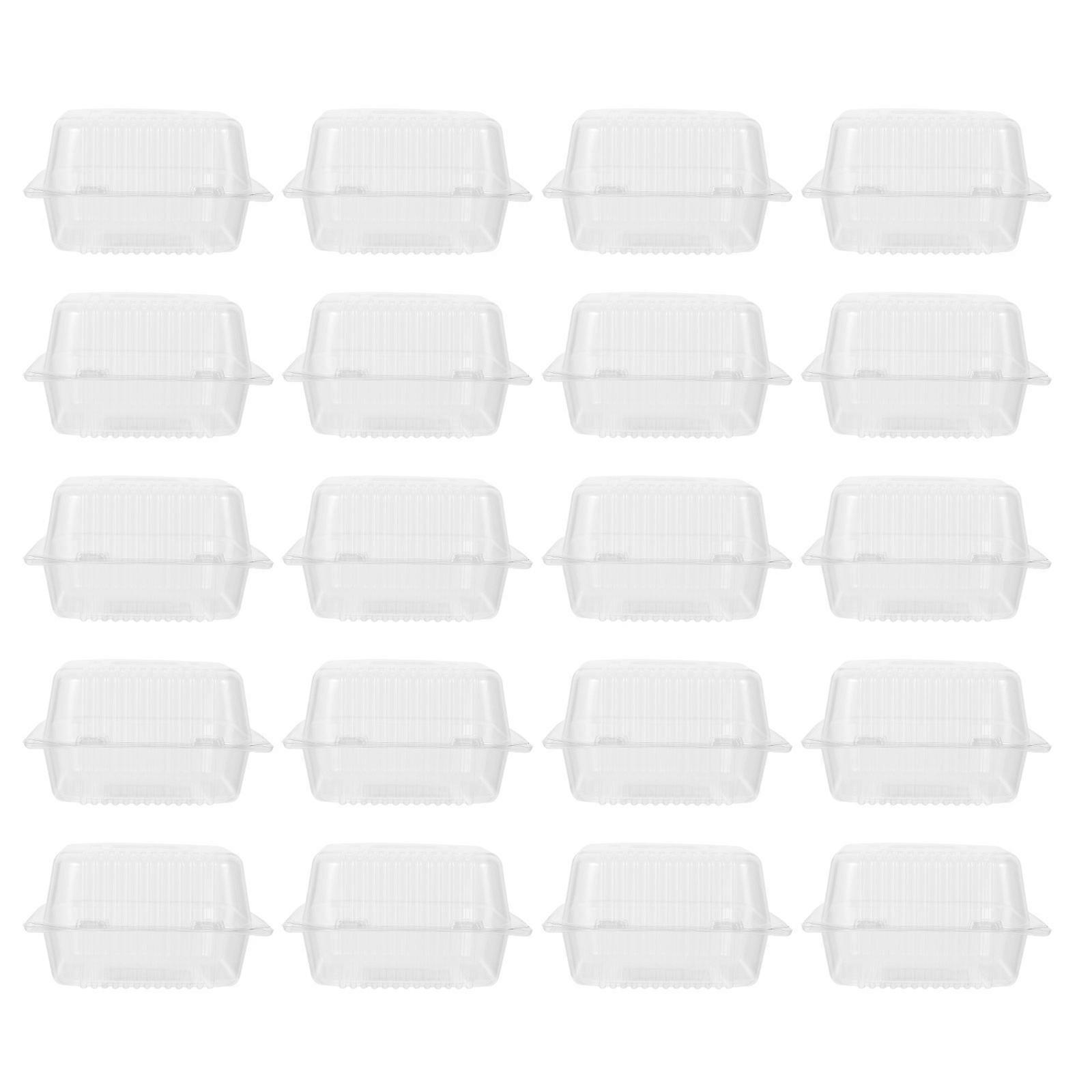 Transparent Cake Boxes for Storage with 50Pcs Durable Plastic Cases
