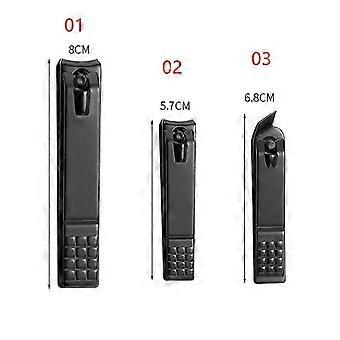3 Styles Durable Black Stainless Steel Nail Clipper Nail Clippers Professional Nail