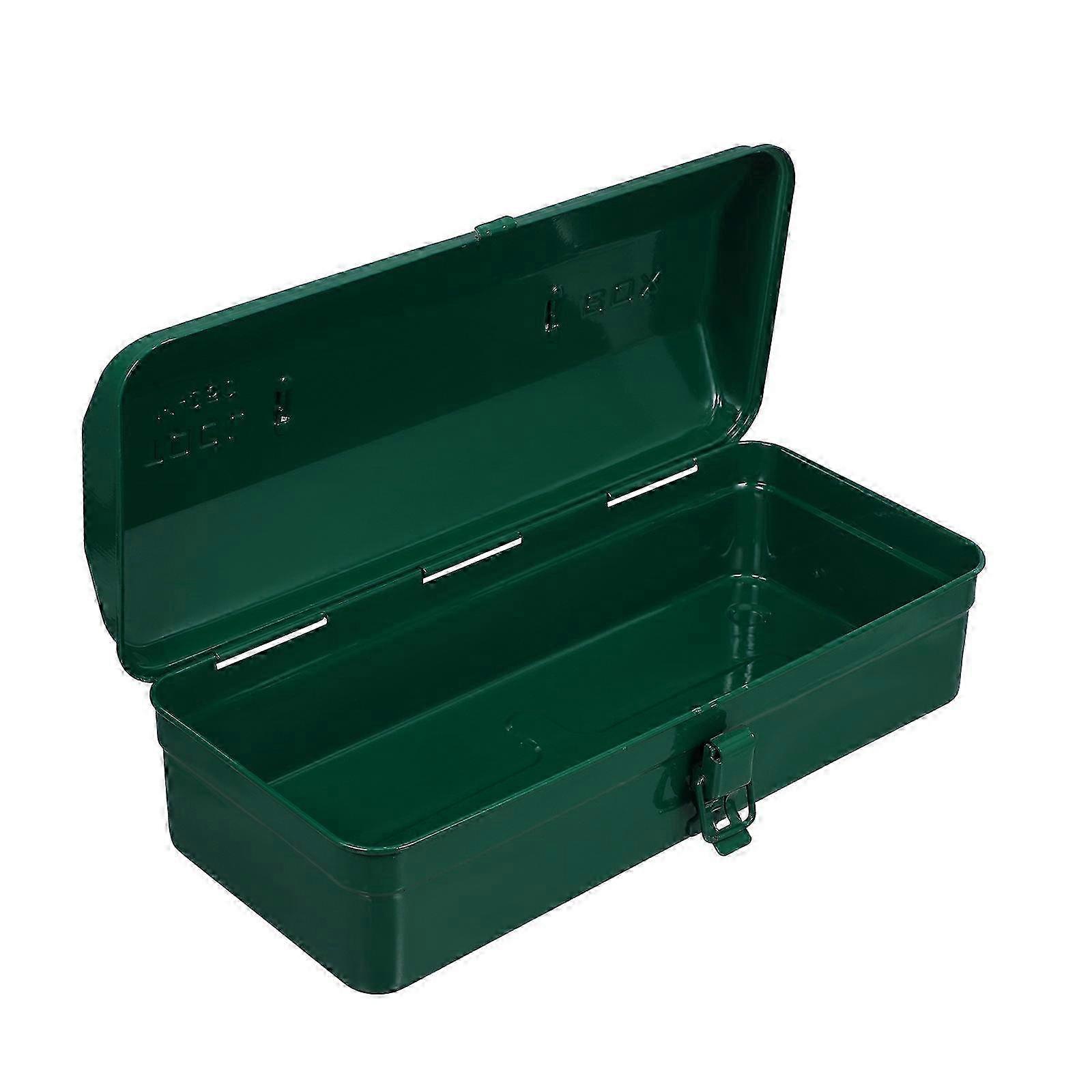Green Tool Box Durable Tool Box with Lock compatible with Home