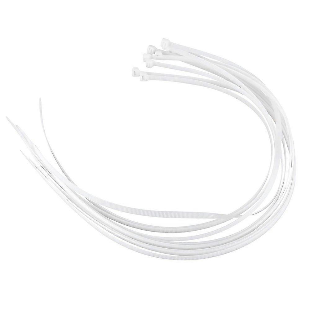 10x Extra Long 76cm Cable Ties White Zip Wraps