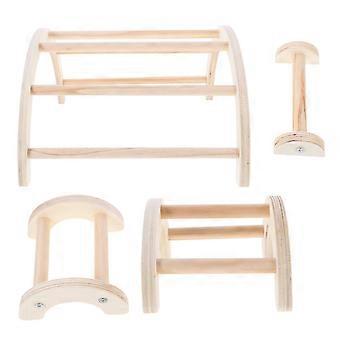 4pcs Vogel Stehrute Papageienbarsch Sittich Barsch Spielzeug Vogelkäfig Versorgung Küken Holzbarsch