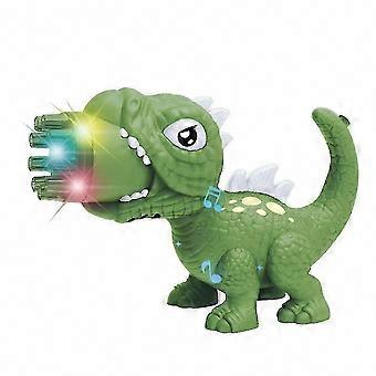 Dinosaur Car Bubble Machine Toy, 9-Hole Bubble Blower with Music and Lights for Outdoor Play