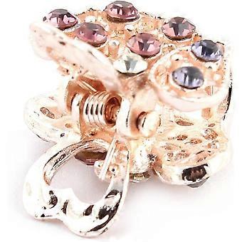 Presilha de cabelo feminina Qtqgoitem em formato de coração com strass falso e detalhes em metal (Modelo: 2d4 43e 902 401 a2b) - Várias cores