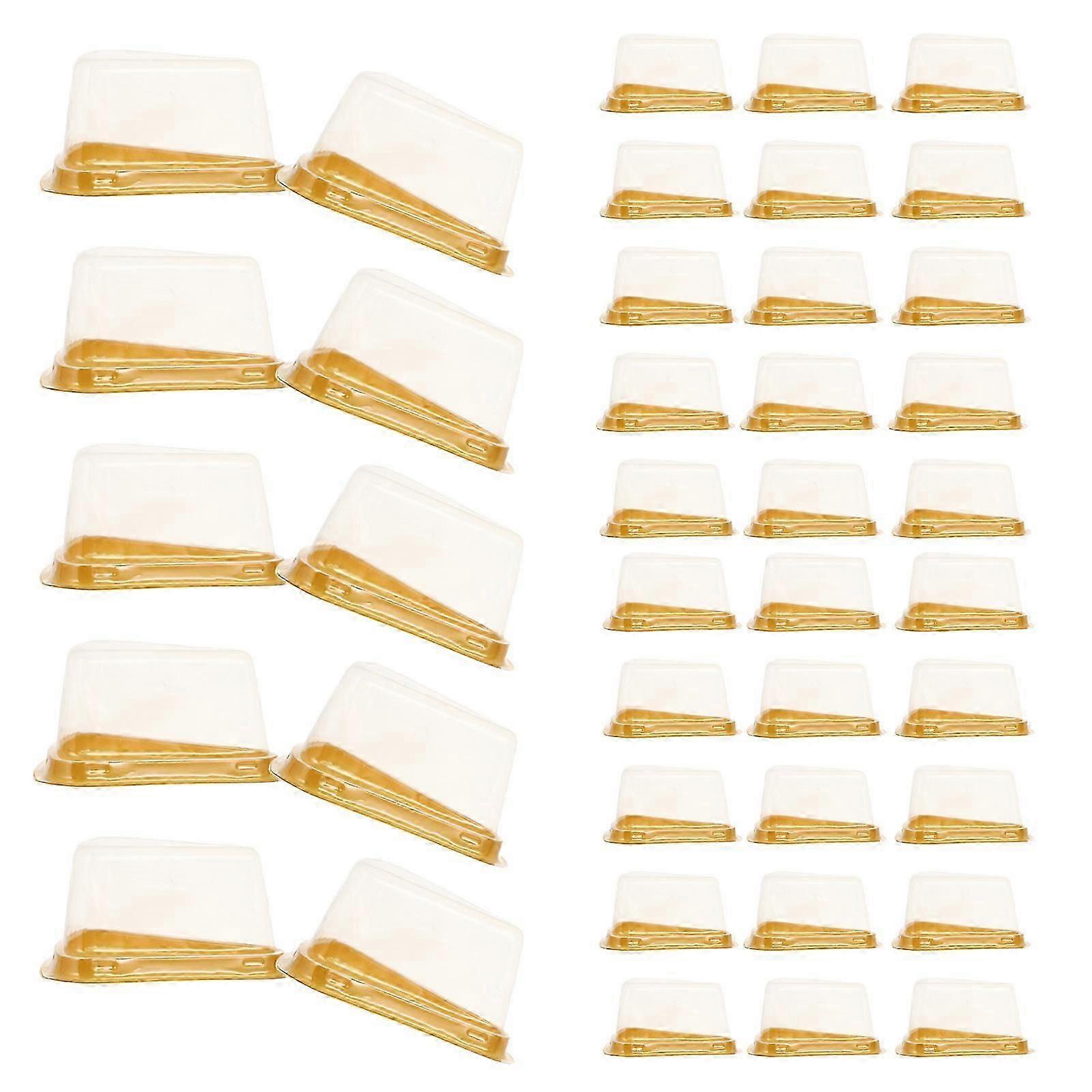Triangle Cake Box for Storage Use 100Pcs Transparent Mousse Cake Boxes