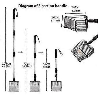 Chicken Coop Rake Retractable Cat Litter Scoop Poop Shovel Garden Separating Poop And Debris Tools Cleaning Tools 26-27