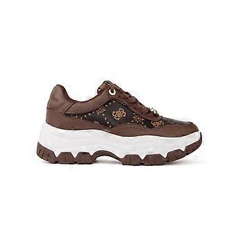 Basket Guess Berrett Femme Marron