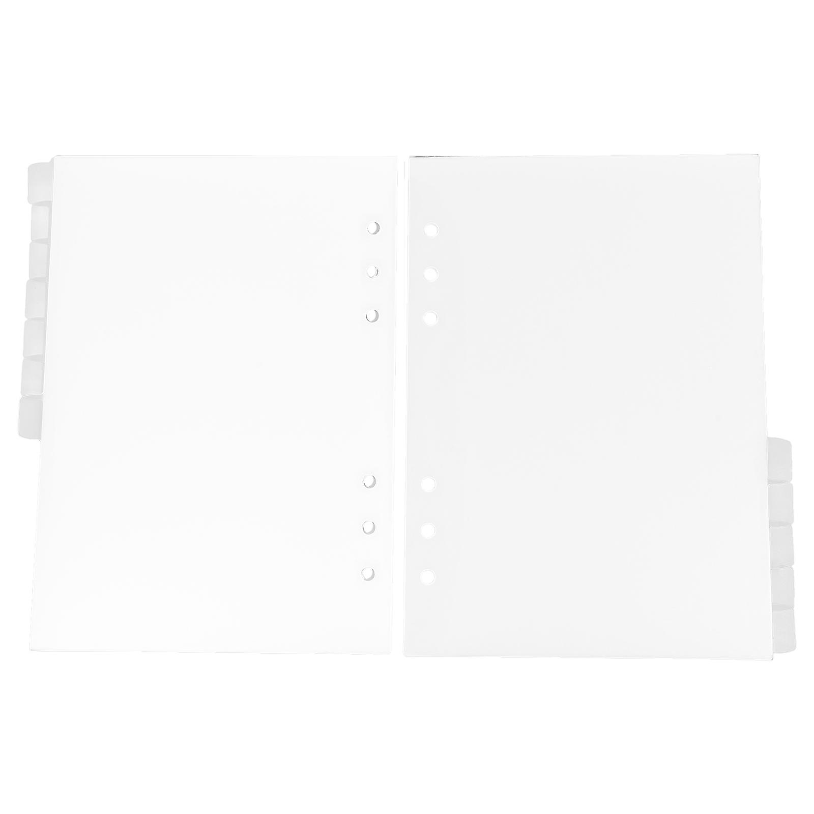 Plastic Index Divider Translucent Sorter Label for Notebook Use 12Pcs