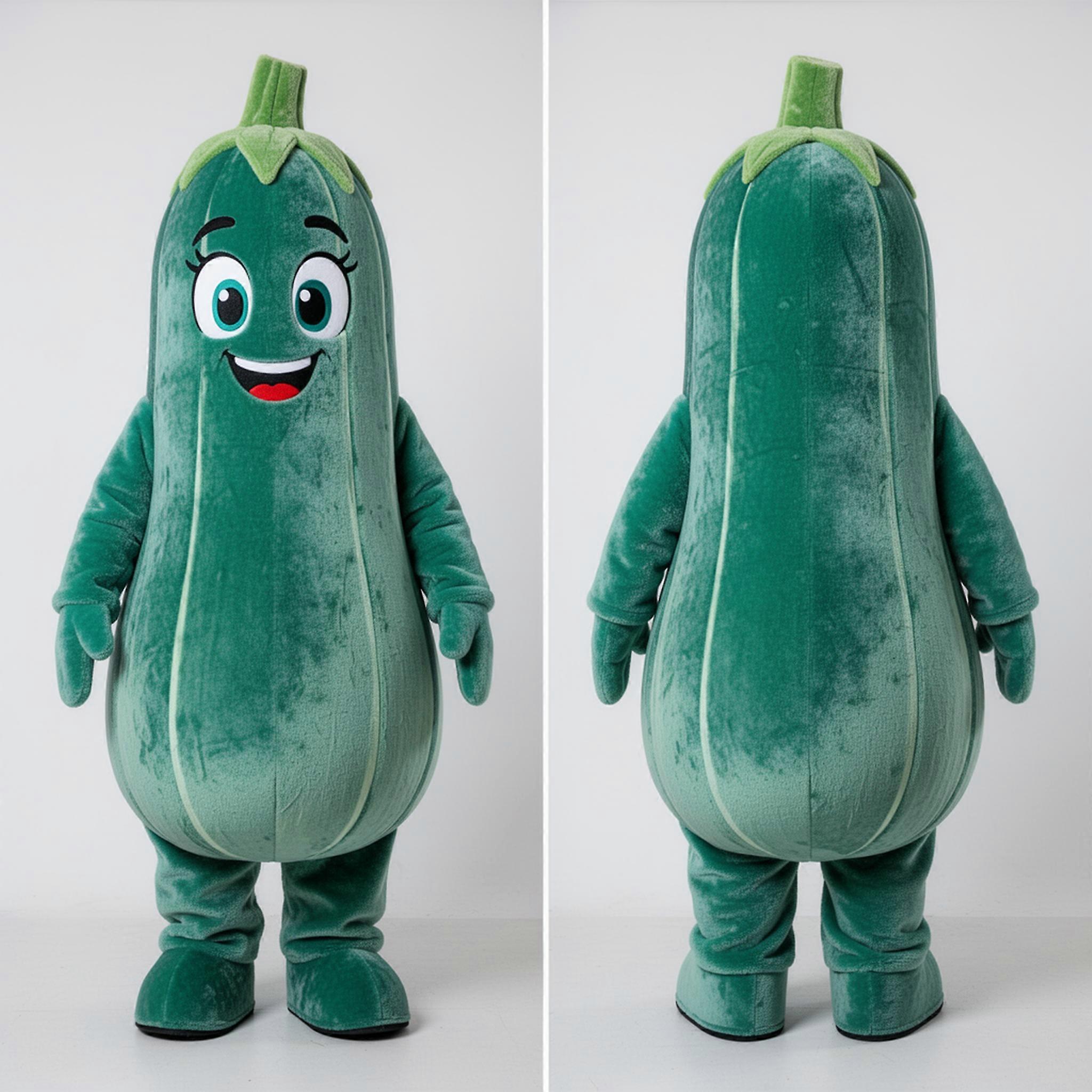 MASTICOT Teal Rounded Zucchini Mascot