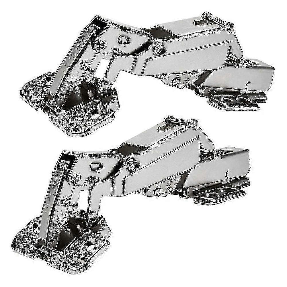 2pcs 175 Degree Hinges Frameless Cabinet Doors Hinges Concealed Hydraulically Adjustable Mounting