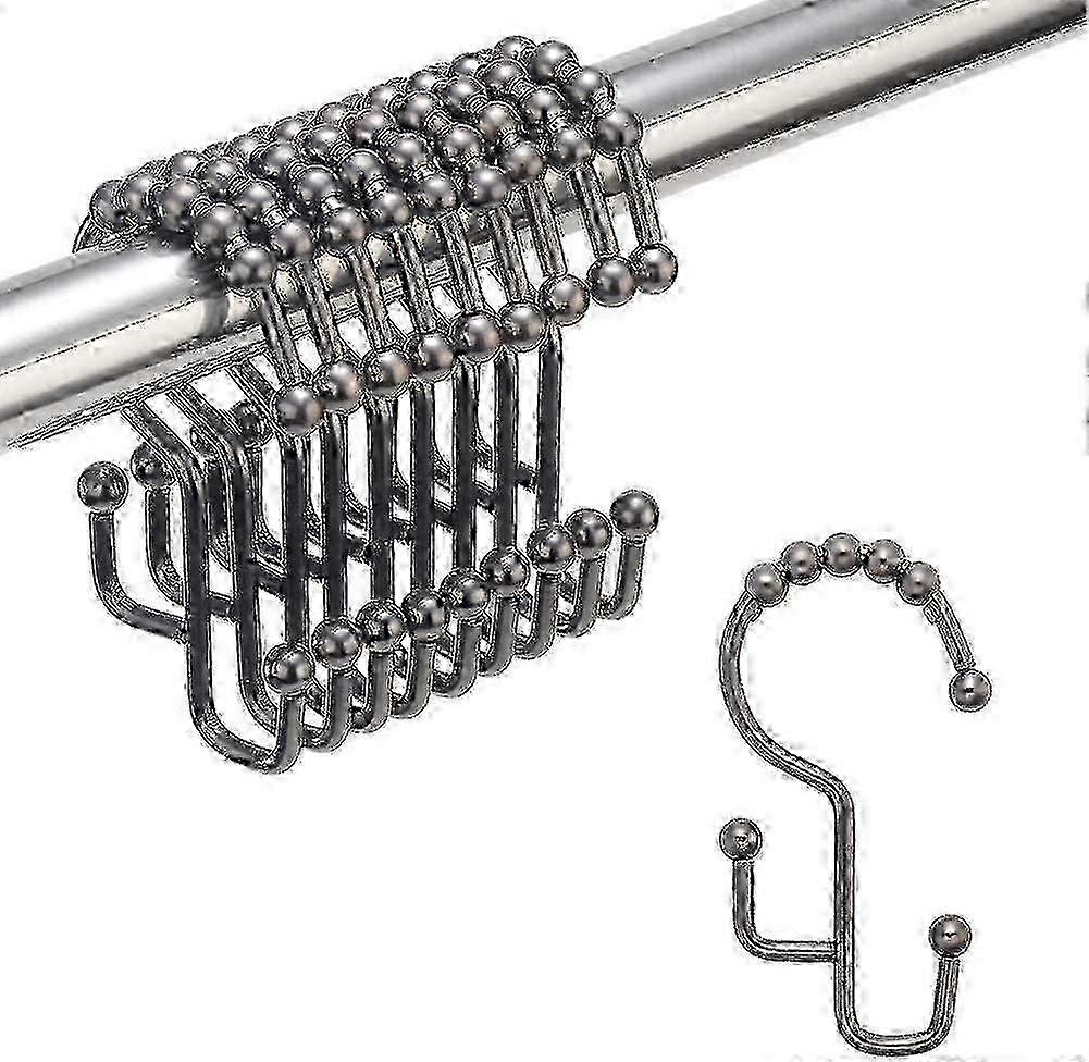 Smooth-Glide Double-Height Shower Hooks