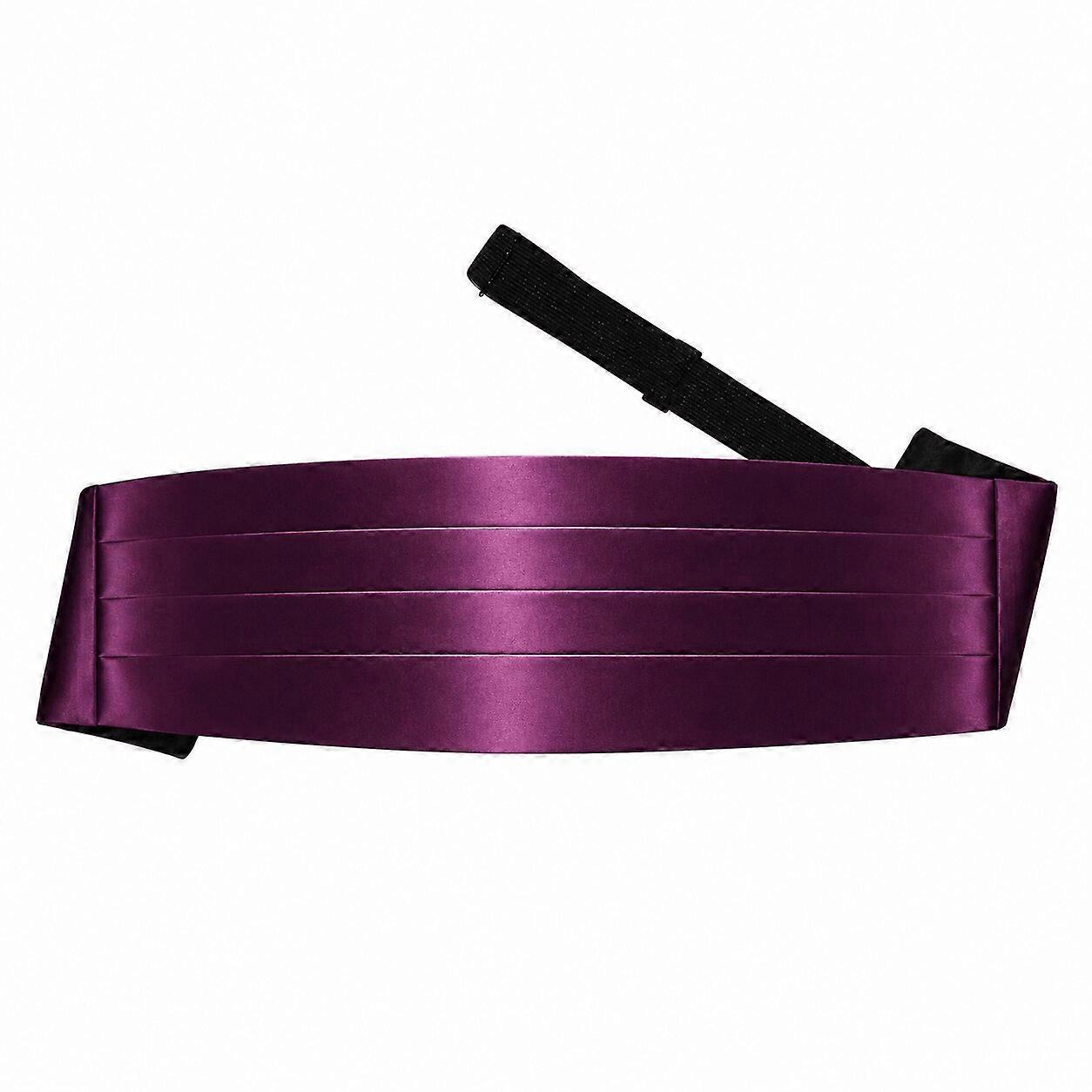 Plum Plain Satin Kummerbund