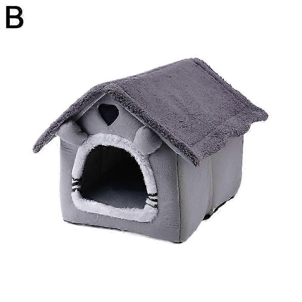 Semi Enclosed Plush Pet Cave