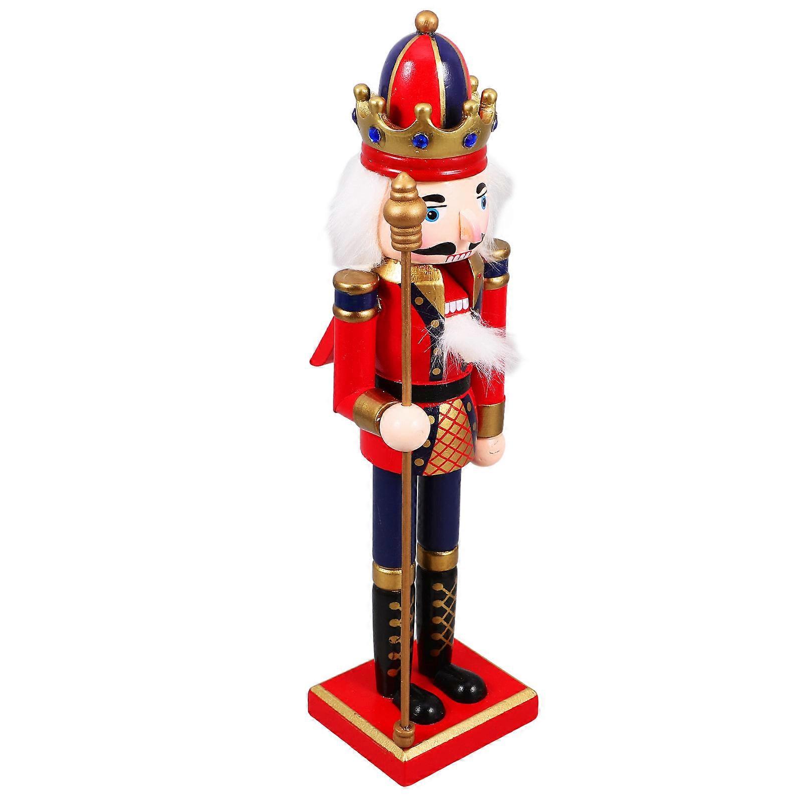 Wooden Nutcracker Christmas Nutcracker Ornament Featuring 4Pcs Set