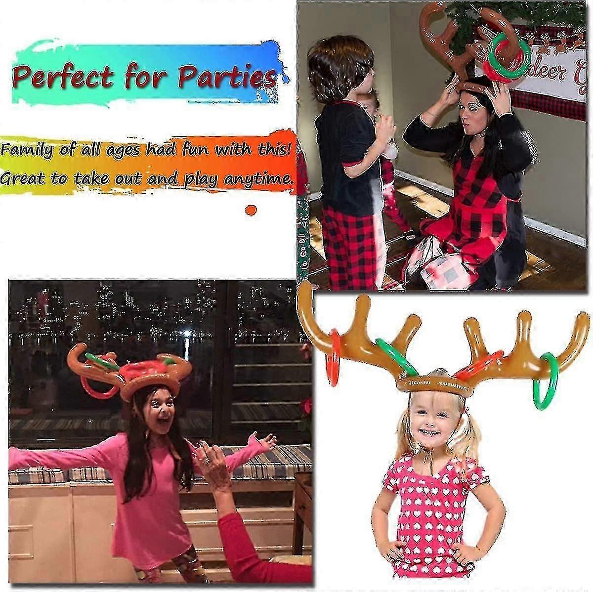 Inflatable Reindeer Antler Ring Toss Game