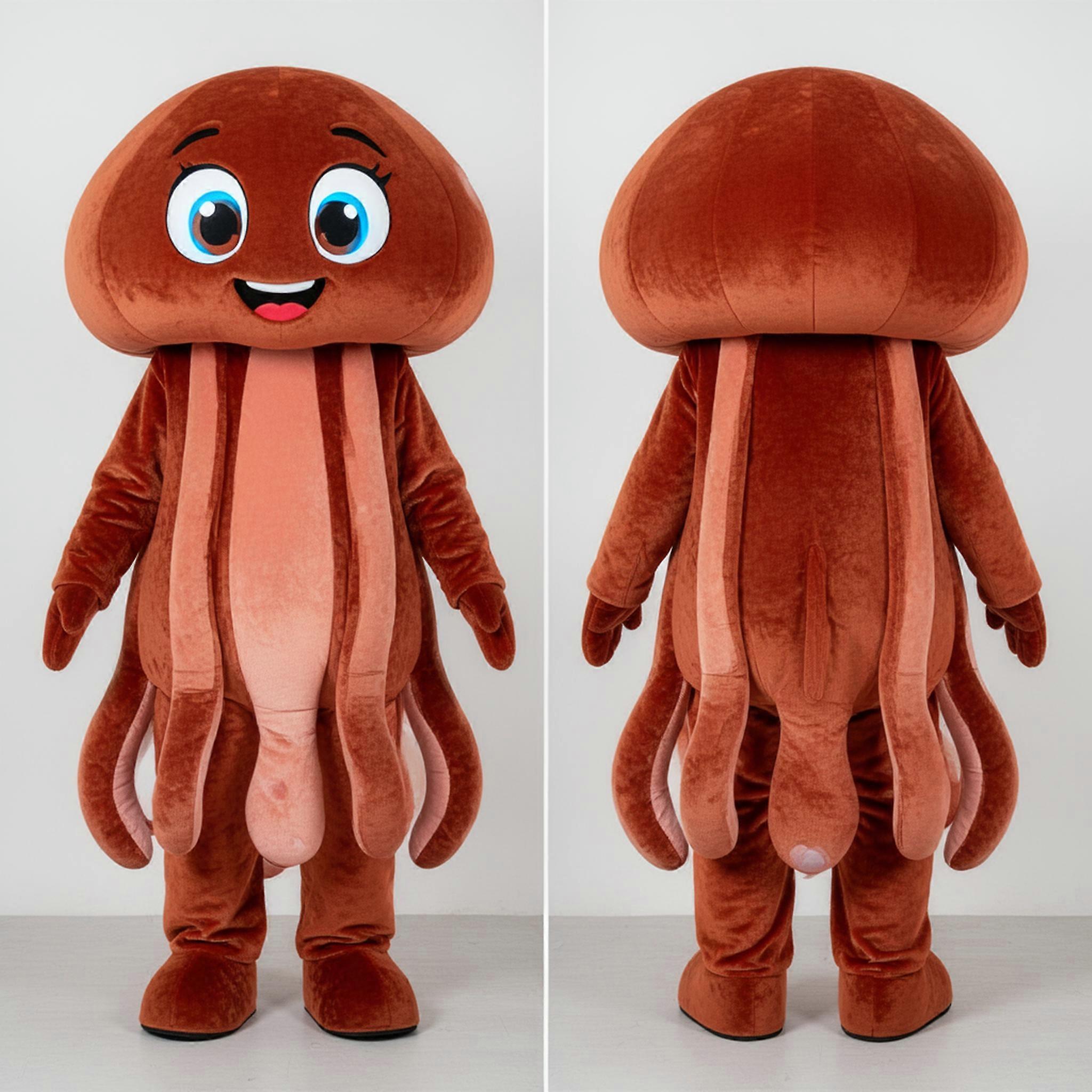 MASTICOT Rust Rounded Jellyfish Mascot