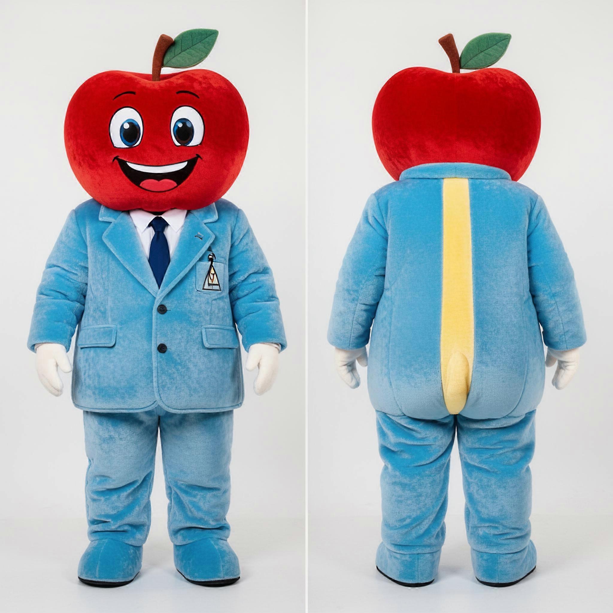 MASTICOT Sky Blue Smiling Apple Attorney Mascot