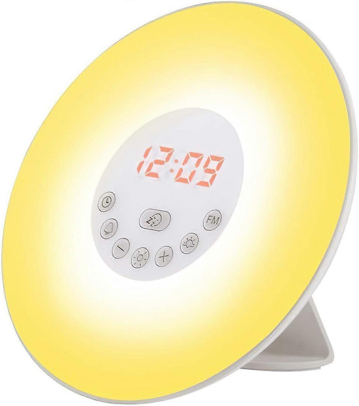 Sunrise Simulation Alarm Clock With Adjustable Brightness Mood Lamp