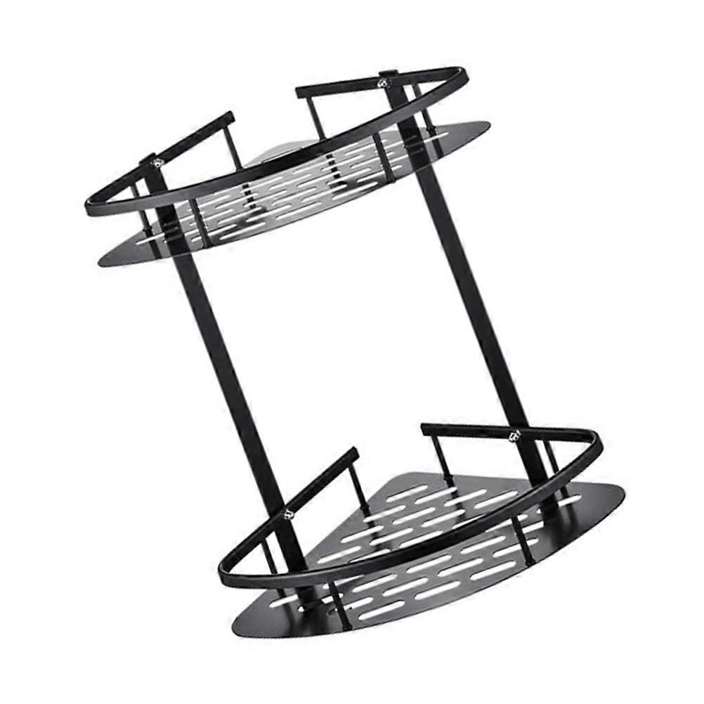 Soap Storage Rack Double Layer Wall-Mounted Organizer compatible with Bath Use