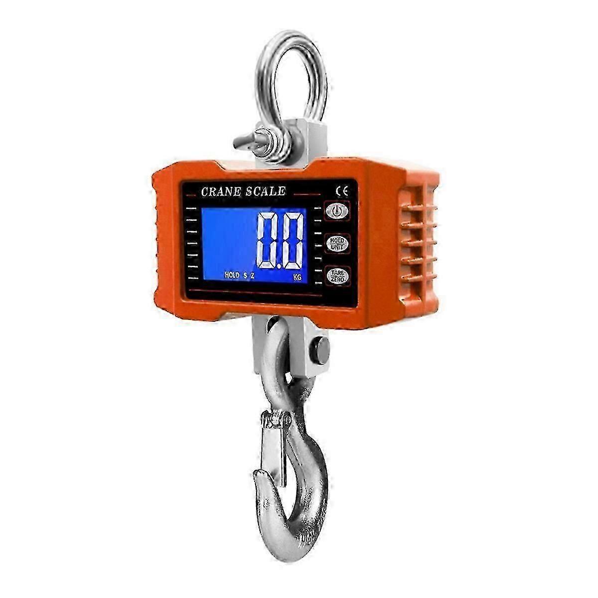 Digital Crane Scale 1000Kg Digital Hanging Scale-Orange