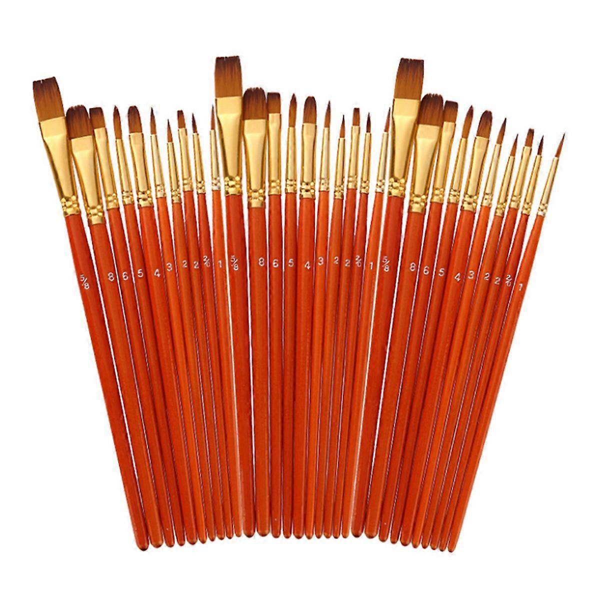 30-Pc Round Tip Miniature Brush Set
