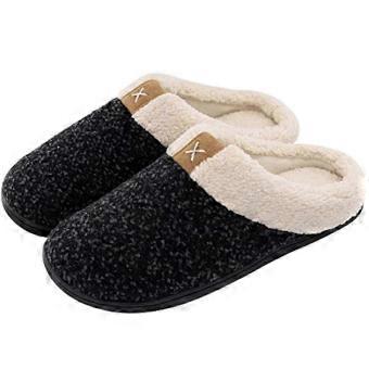 Men's Plush Slippers, Anti-slip Rubber Sole, Warm Comfortable Casual House Shoes, Outdoor Indoor Use, Multiple Colors, Sizes 38-45, 1 Pair