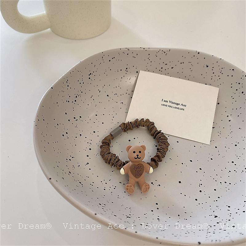 retro bjørn grep klipp koreansk bjørn melk te grep klipp jente stil farge bjørn allsidig grep klipp