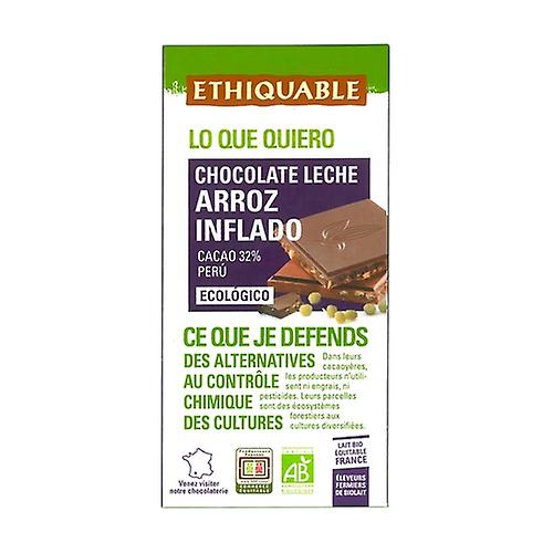 Organic milk chocolate and puffed rice 100 g