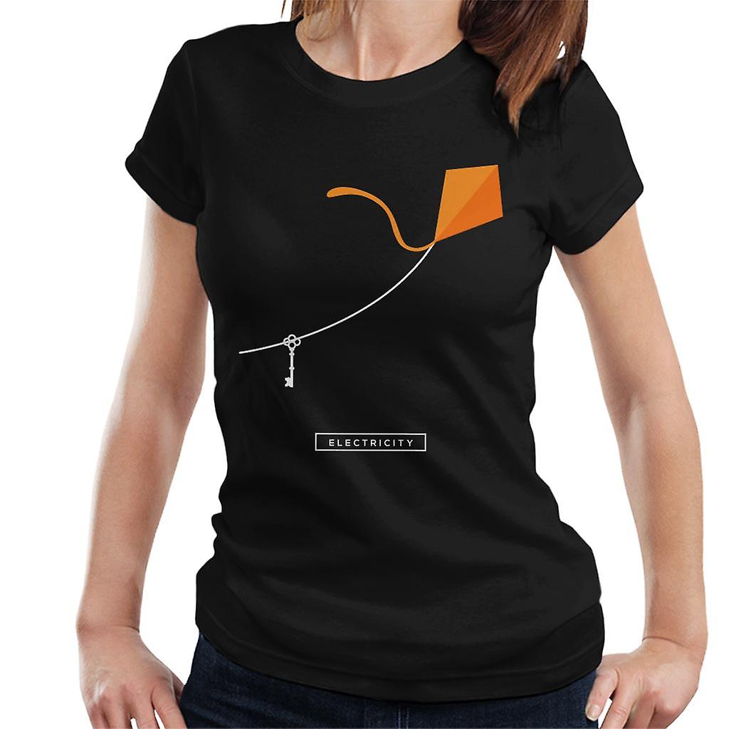 Matematica e t-shirt scienza Benjamin Franklin Kite esperimento donna