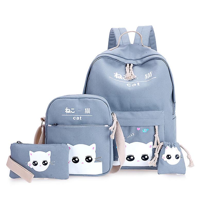 Söt katt ryggsäck set