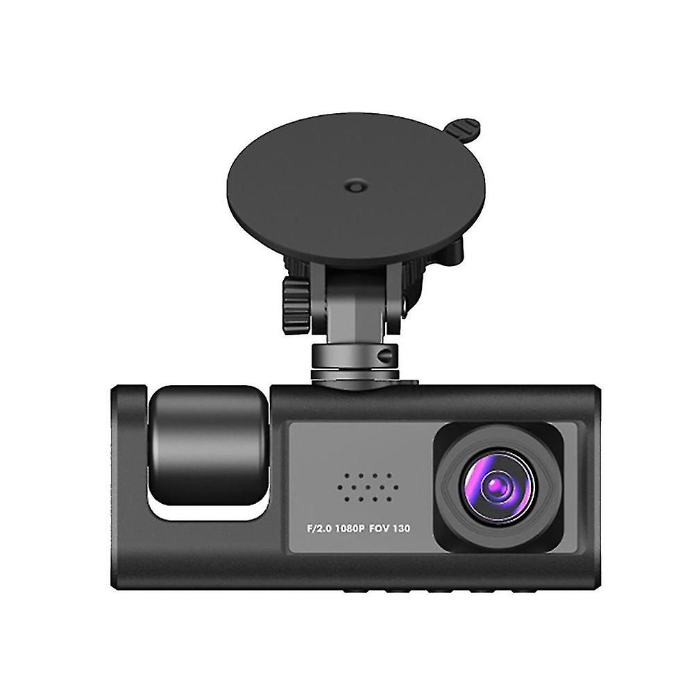 3 Channel Car Dvr Camera , 1080p Dash Camera 3 Way Car Camera With Ir Night Vision, Loop Recording,
