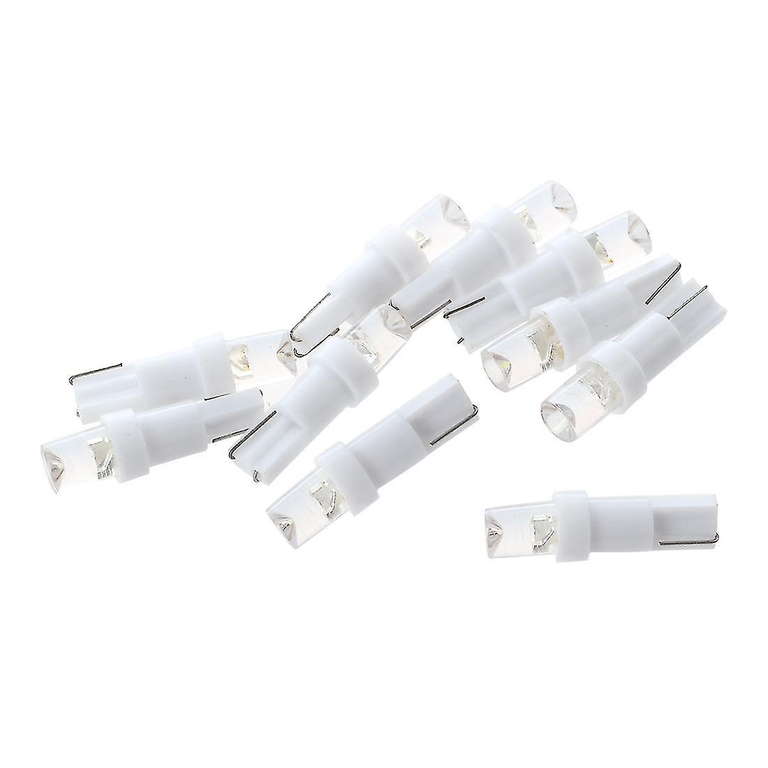 10x T5 W1.2w W3w 1 Smd Dashboard Led Car Cuneate Interior Lights12v White
