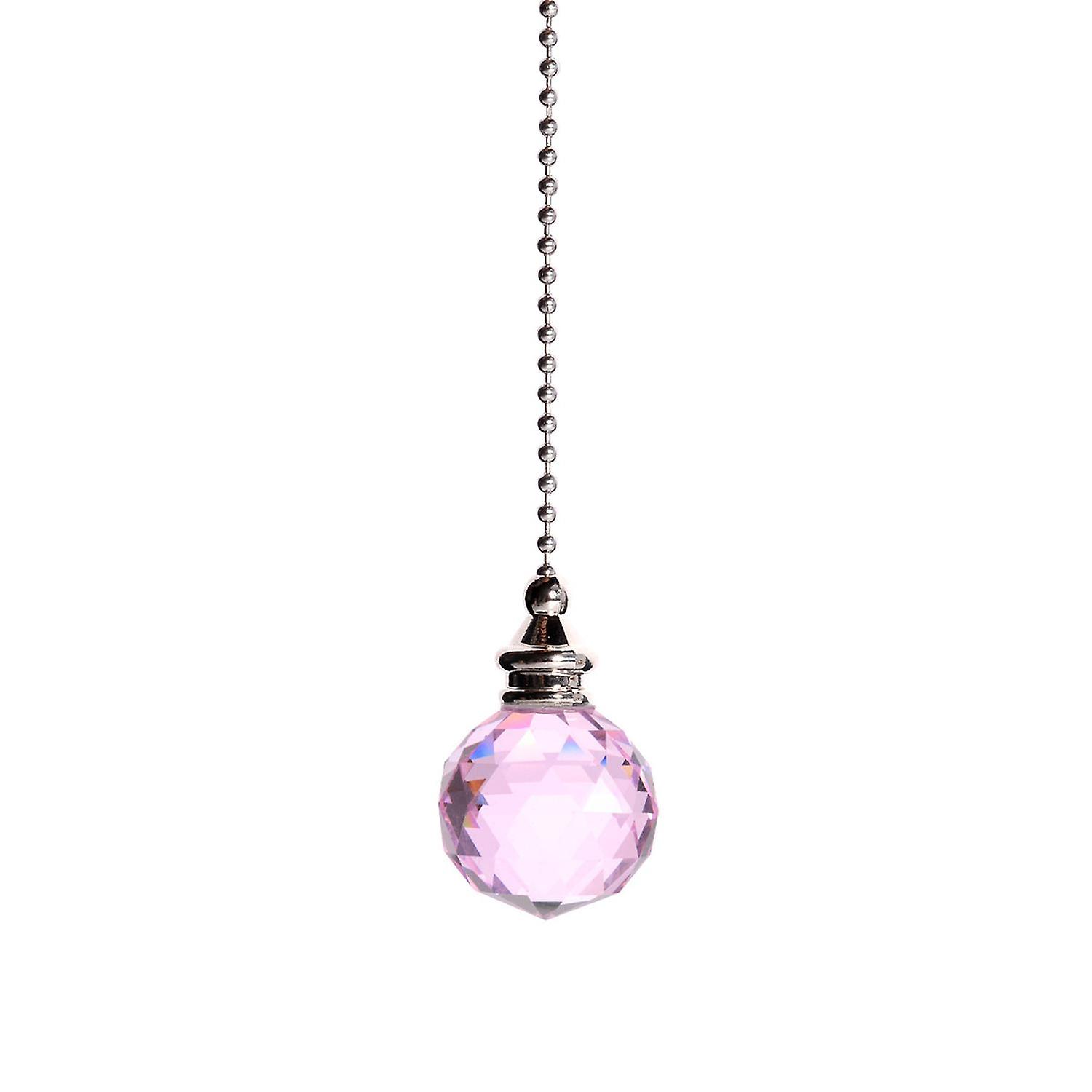 ZHOUBA Nordic Diamond Shape Crystal Ball Fan Pendant Light Pull Handle Home Ornaments